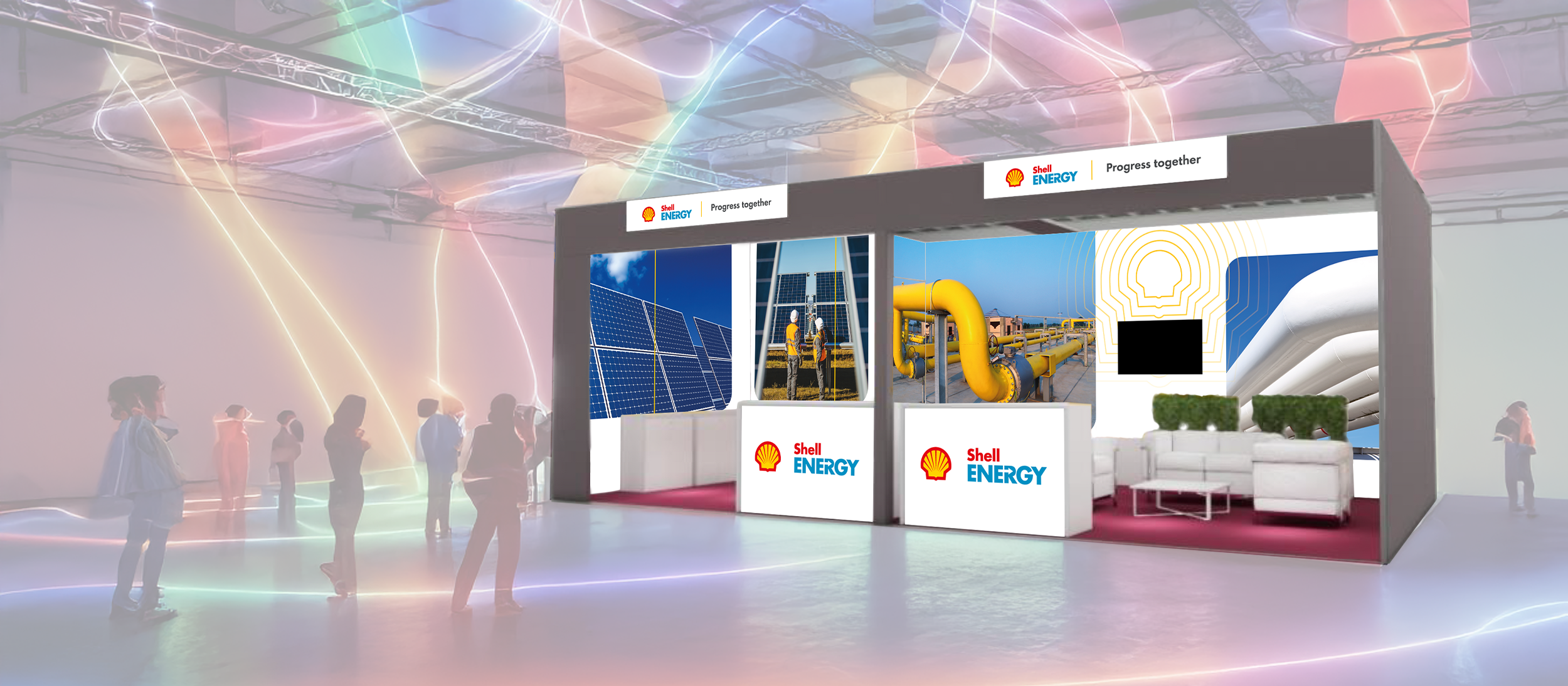 progettazione stand, fiere, design, progettazione grafica, shell, desk